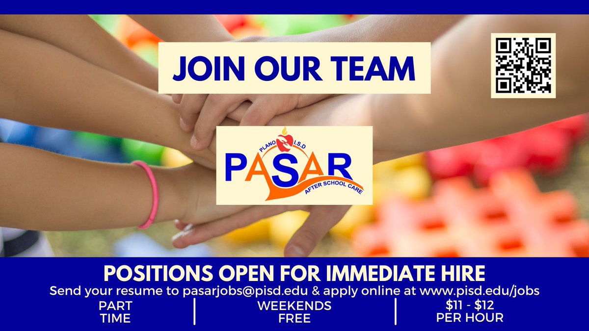 Need an adventure, join PASAR! 

Come for a job...stay for the experience @RosaHandy2 <a href="/devyn_gober/">Devyn Clark</a> <a href="/stacie_burk/">Stacie Burk</a> <a href="/pisd_sel/">PISD SEL</a> <a href="/PrincipalEwing/">Steven Ewing</a> <a href="/monica_pilcher/">Monica Pilcher</a> <a href="/PASAR_PROGRAM/">David Vasquez</a>
