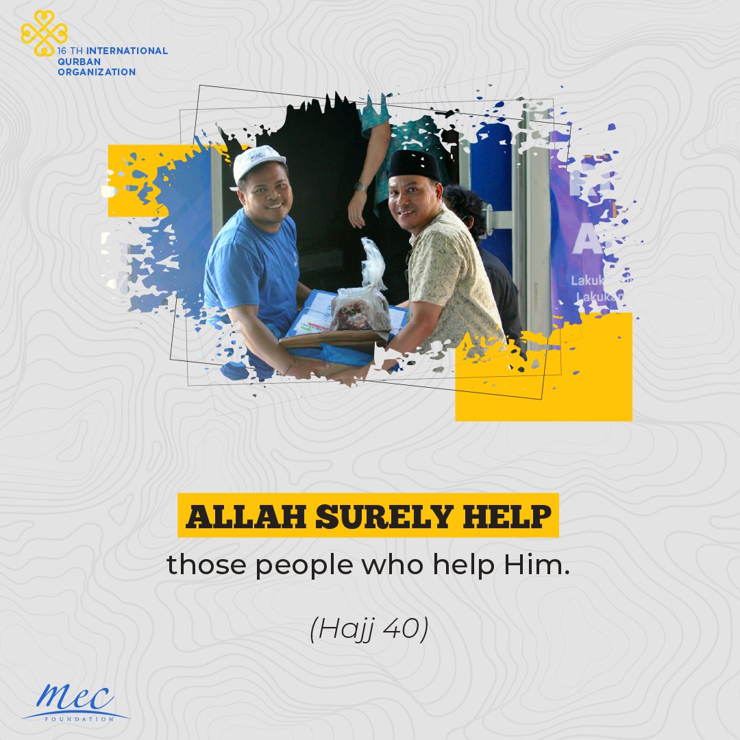 mecvakfi's tweet image. Allah surely help those people who help him. (Hajj 40)

#DoItRight #DoItForAllah
