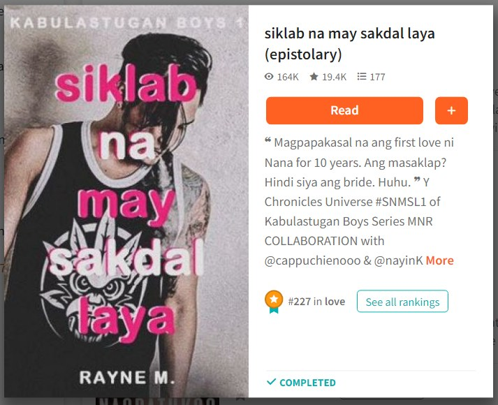 ulaaaann's tweet photo. last time na nagpalit ako ng story status to complete ay 2017 pa (#LS4N1) kaya huhu tenkyu #SNMSL1 of #YChronicles dahil na-experience ko ulitπ
β¨ to more completed stories!
TT ^ TT https://t.co/rGaG7j5V1d