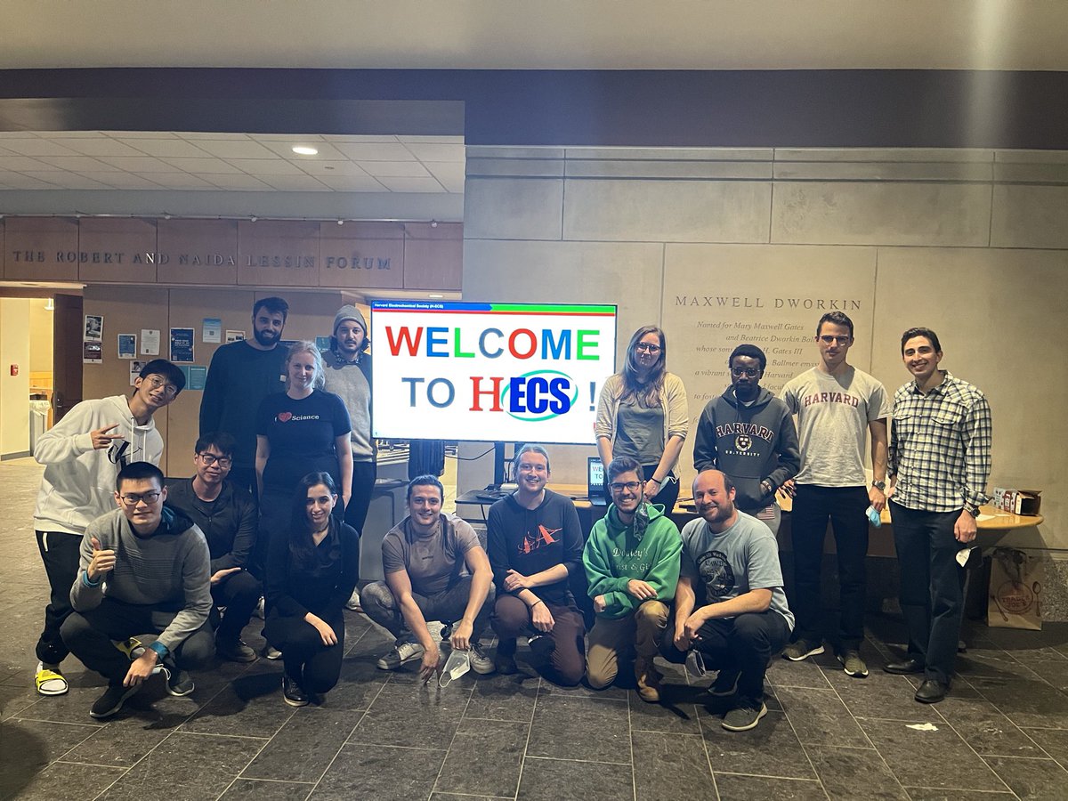TheEricFell's tweet photo. Very electrified to help found the Harvard Electrochemical Society student chapter #HECS Expect great things from this group! @ECSorg @hseas @tyg37 @KianaAmini6 https://t.co/59KK5wSz2I