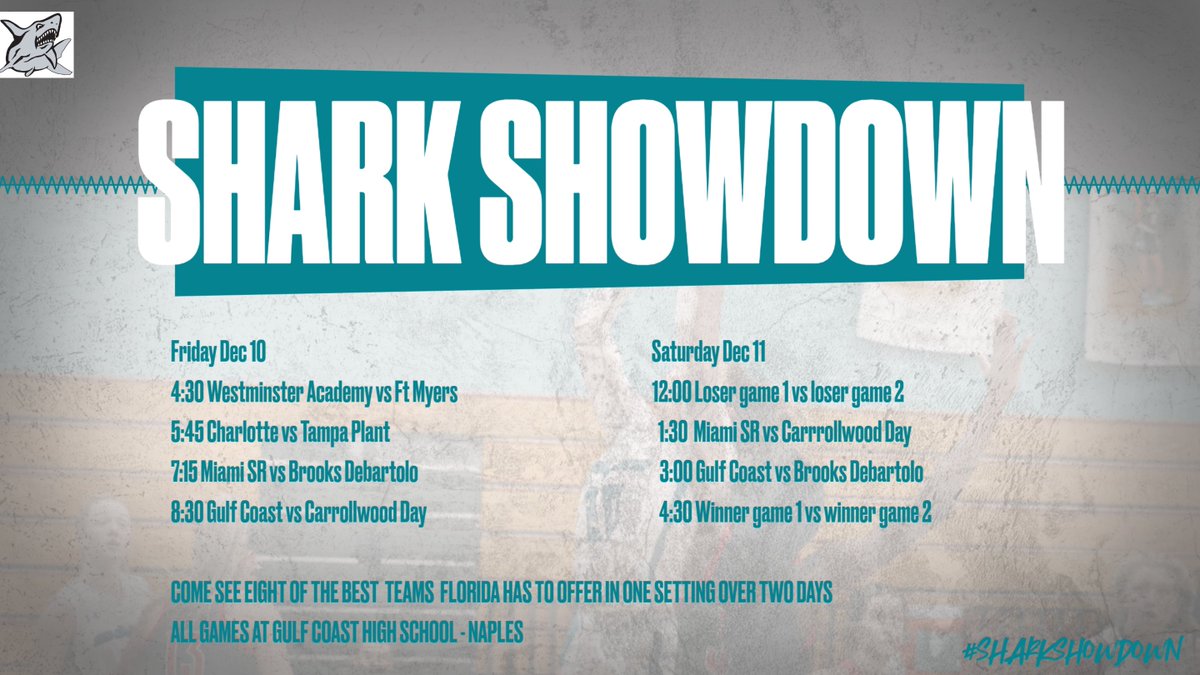 EIGHT OF THE BEST TEAMS IN FLORIDA OVER TWO DAYS.  COME CATCH THE 2021 SHARK SHOWDOWN
