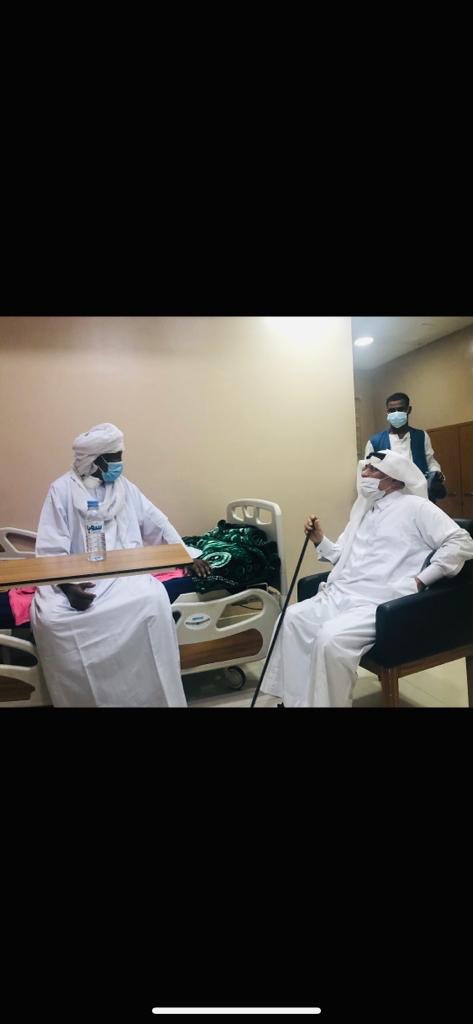 AJaafar900's tweet photo. قمت هذه الليلة بزيارة اطمئنان لناظر عموم الهدندوة والأمين العام لمجلس البجا الناظر محمد الامين الترك الذي يرقد حاليا بالمستشفى متمنيا له الصحة والعافية والشفاء العاجل https://t.co/QSeCjKim1b