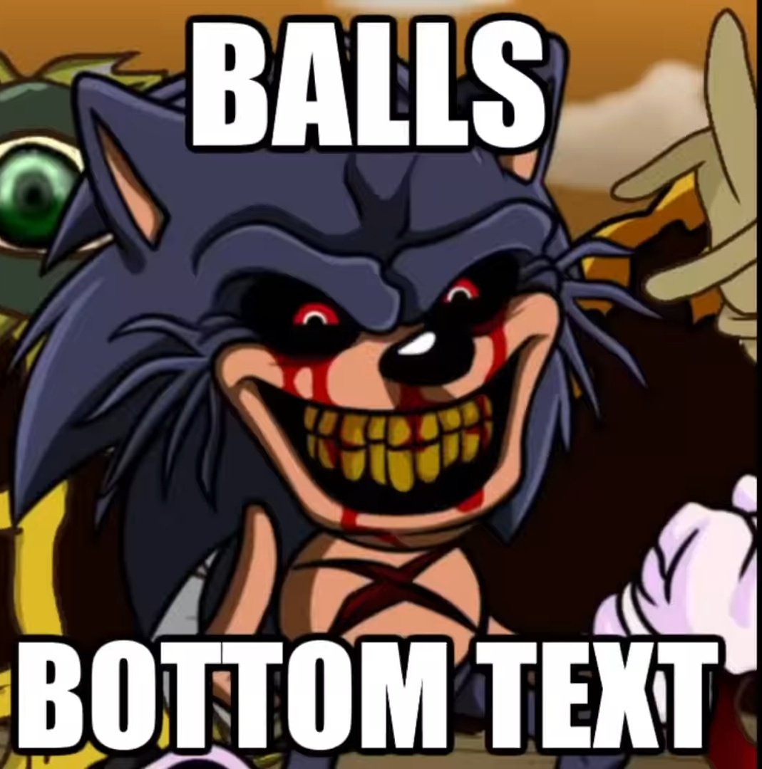 Balls meme. Bottom text Мем.