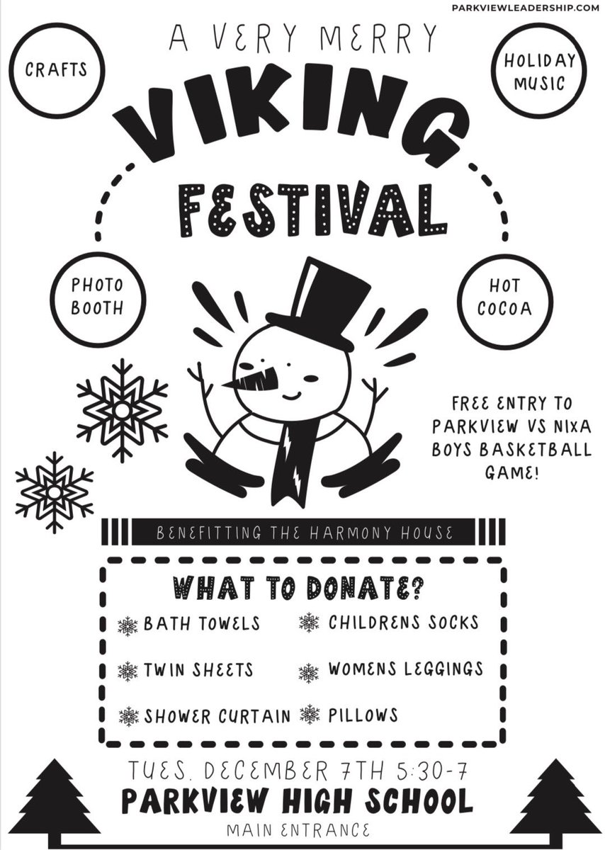 We are excited to team up with <a href="/pvleadership/">Parkview Leadership</a> school and senior Ella Back to support her Capstone project benefiting The Harmony House! Please bring a donation to get in to tomorrow nights basketball game with <a href="/NixaBBasketball/">Nixa Boys Basketball</a> <a href="/nixaathletics/">Nixa Athletics</a> <a href="/Parkview_Viking/">Parkview High School</a> <a href="/scoreboardguy/">SCOREBOARD GUY</a>