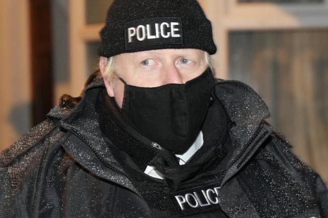 DennisCanavan's tweet photo. Is it not a criminal offence to impersonate a police officer or is this another example of one law for BJ and another law for everybody else ? https://t.co/ZI85U0G9GY
