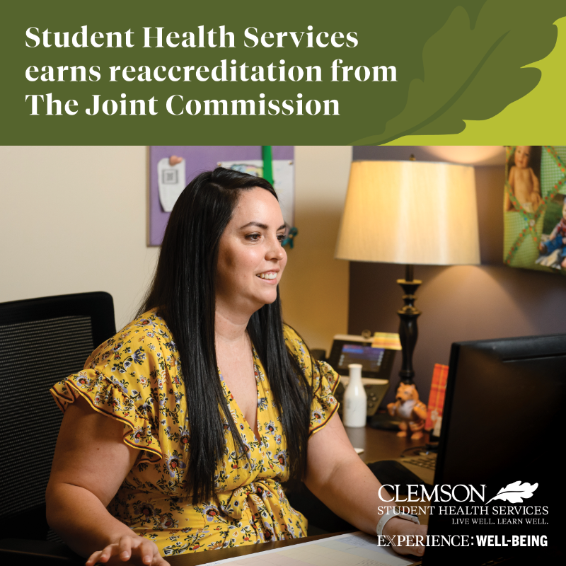 ClemsonSA's tweet photo. NEWS: Clemson's Student Health Services has been recognized for its top-quality student care and again earned The Joint Commission’s Gold Seal of Approval for ambulatory care accreditation!
Read more ⬇️ #ExperienceQuality