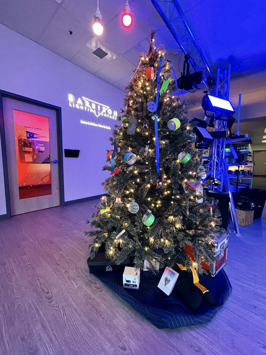 It’s beginning to look a lot like Christmas! 🎄Who knew gaff tape and gobos make such great ornaments? <a href="/ApolloDesign/">D.M. Digital</a> <a href="/ProTapes/">Pro Tapes</a> 

📍 Barbizon Lighting Boston