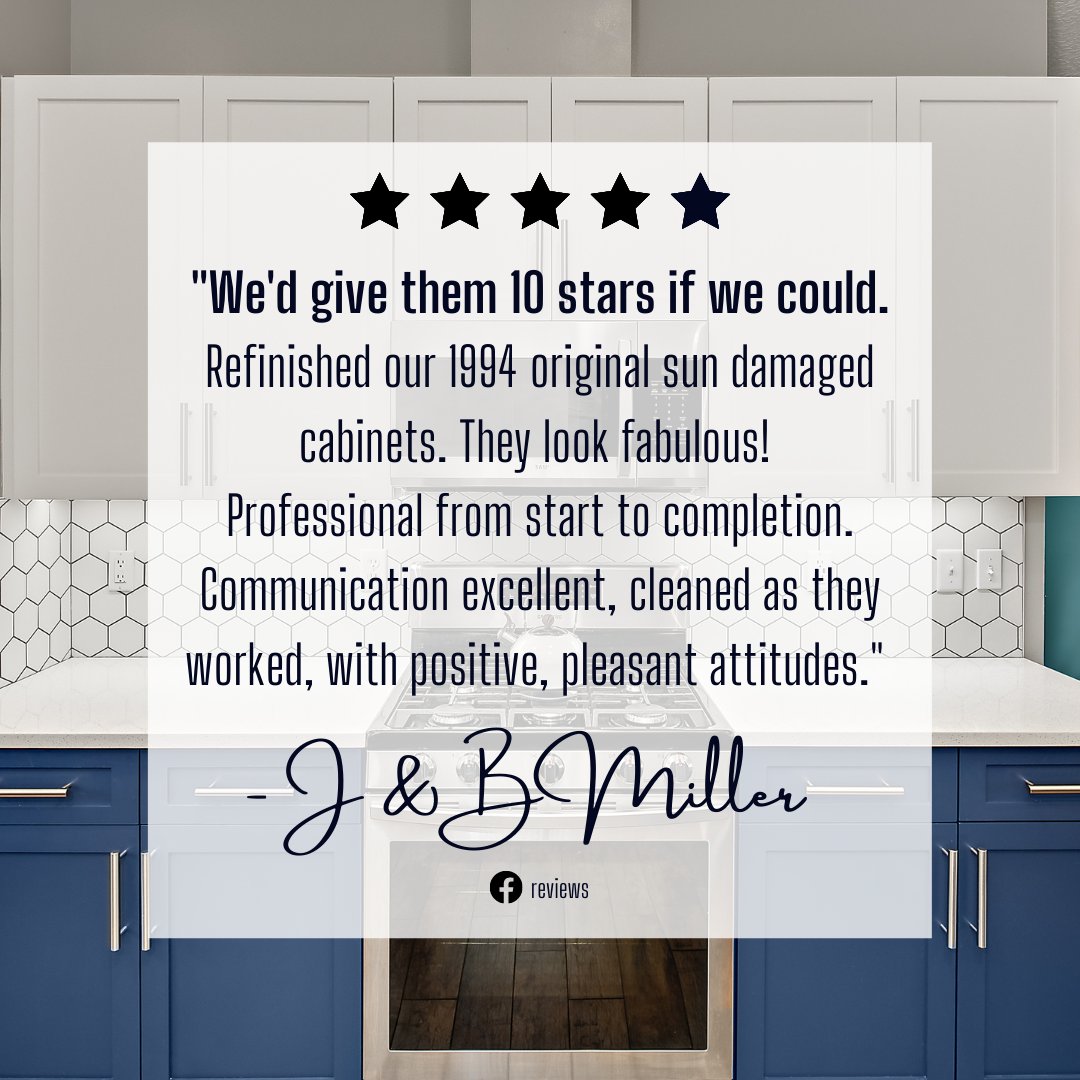 NHanceCorporate's tweet image. ⭐⭐⭐⭐⭐

We are the #1 Cabinet Refinisher in the US! Don't take our word for it. Here's what our customers have to say...
.
.
.
#nhance #nhancewoodrefinishing #customreview #ravereview #testimonial #positivereview