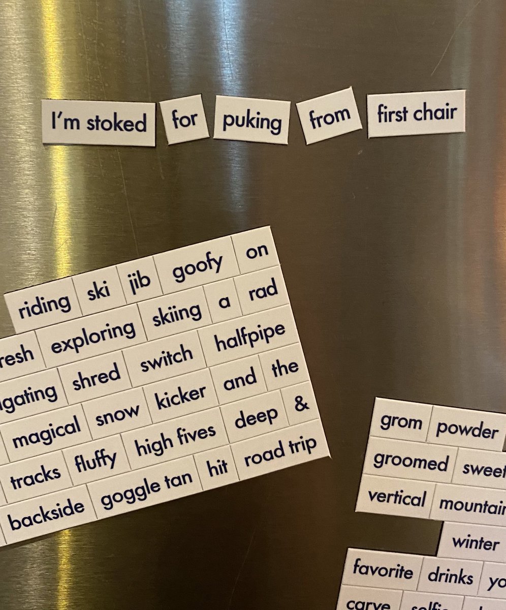 silke4senate's tweet image. Thank you @IkonPass for thinking of this cancer #unsurvivor when putting together the fridge magnet words. #fuckcancer #sideeffucks