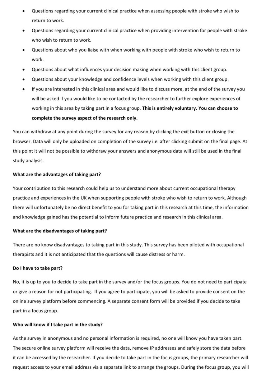 PaulaReddan's tweet image. OT’s working in stroke rehabilitation in the UK - a survey to explore OT assessment and treatment when working with people with stroke who wish to return to work is now open! Please complete and RT! surveymonkey.co.uk/r/2K837QJ @RCOT_NP @RCOT_Work @LKeating_RCSI @deirdretcd