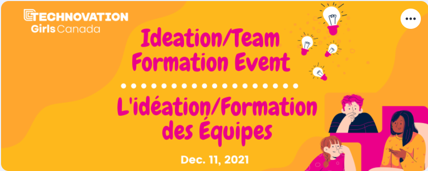 Join Technovation participants across Canada Dec 11th at 1ET for an ideation and team formation event! Learn about UN Sustainable Development Goals, Ideation to solve a problem in your community and building a team! Register: hopin.com/events/nationa…