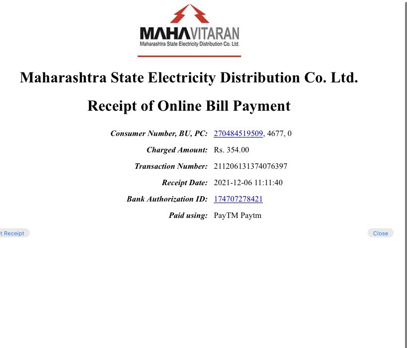 thefittrsid's tweet photo. @MSEDCL I have paid the due bill plus reconnection charges! Called customer care, was told will be done today but its not yet done! Can you please do this on priority. Please find the receipts. #sinhagadroad #pune https://t.co/CGzFqhhnwo