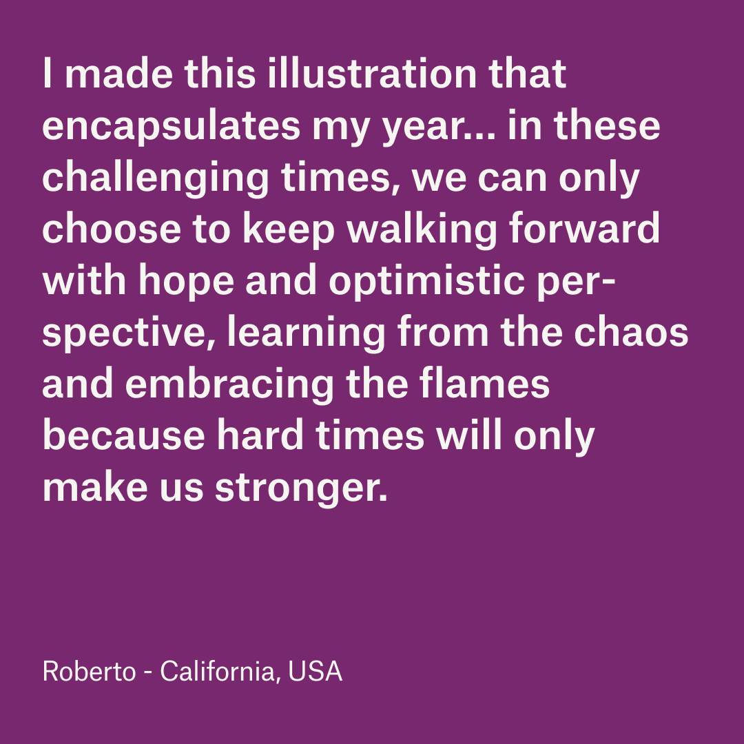 Dropbox's tweet photo. 2021: a year of resilience. We asked you to share a file that showed this year in all its glory. You delivered. #OneFileOneYear