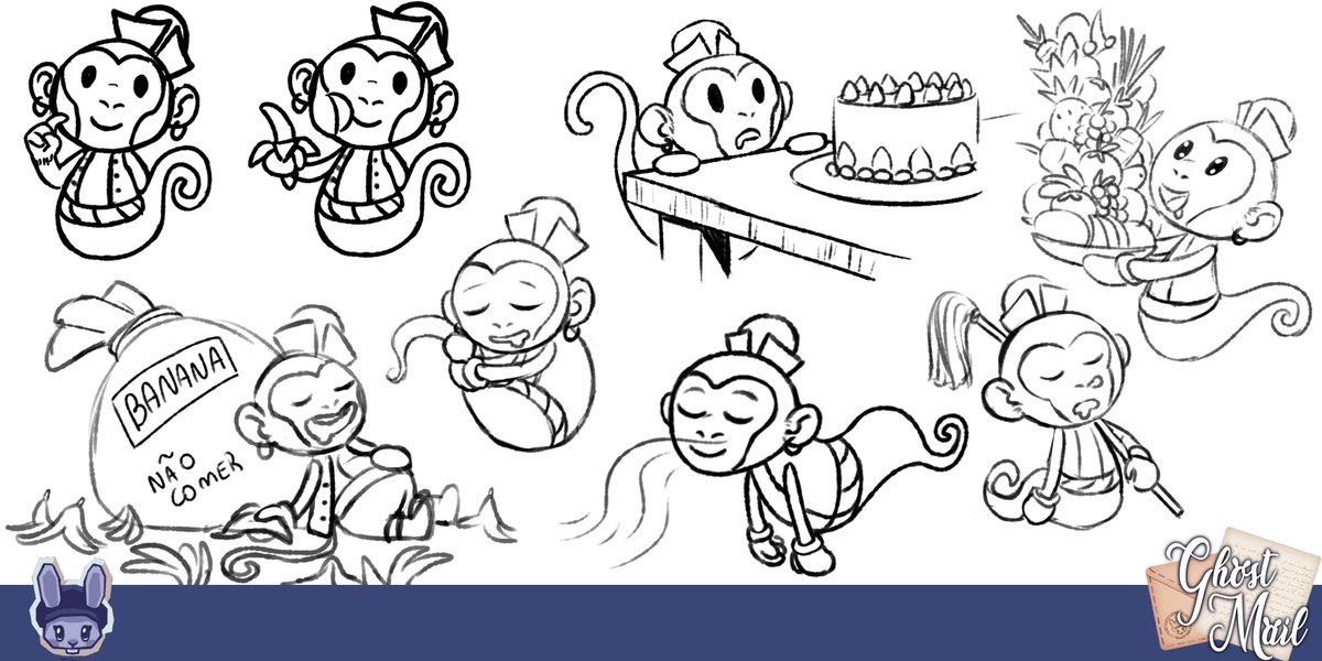 GhostMailGame's tweet image. Working is soooo boring... But they will do it for some bananas!

#characterdesign #gamedev #indiedev #construct3