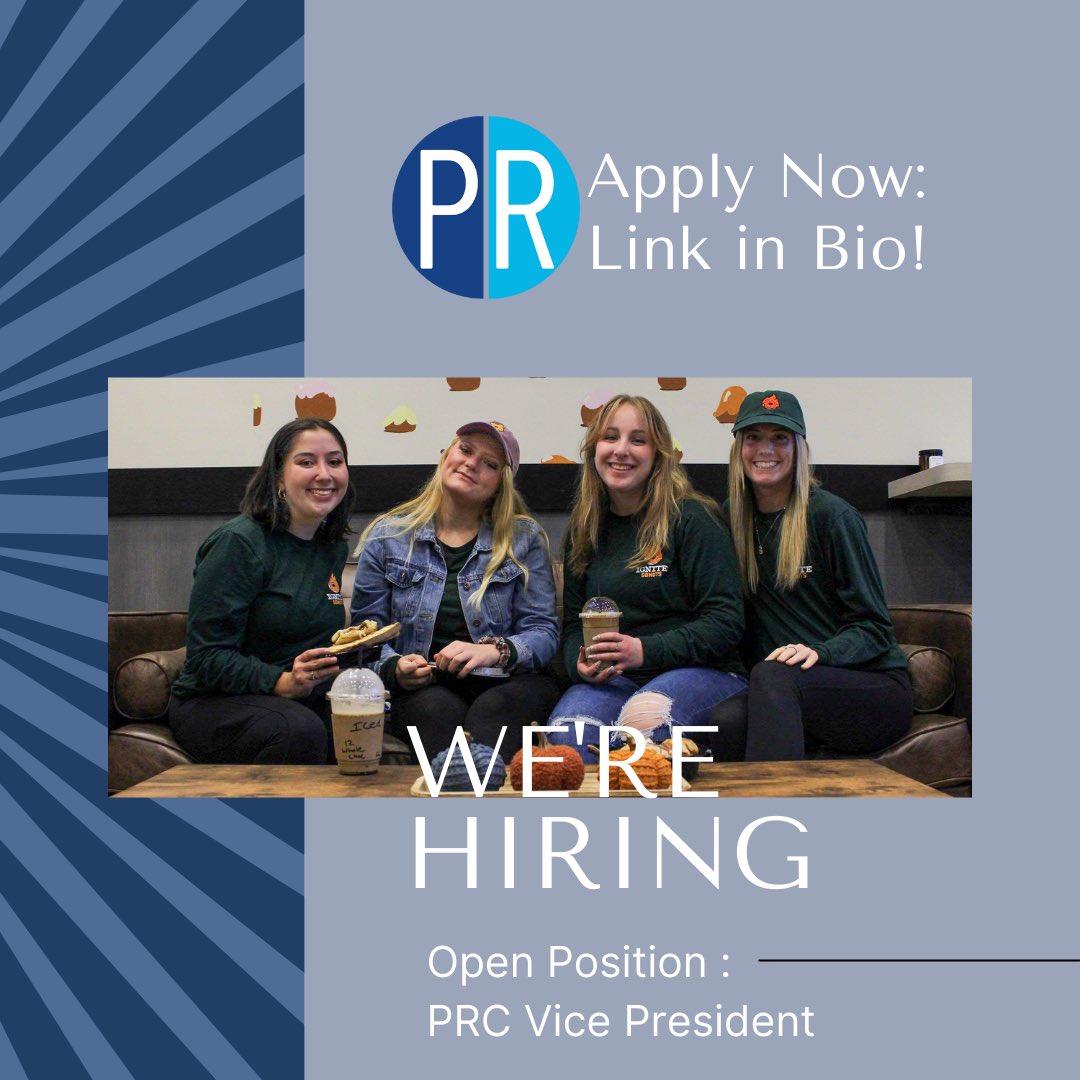 Applications are now open for a new Vice President for the Spring 2022 semester!
Apply now to get involved with our executive board and for more opportunities within PRC.