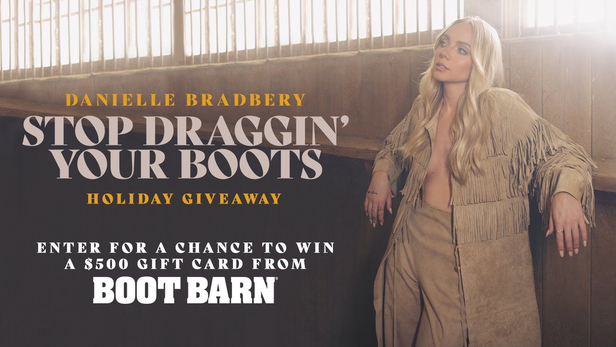 “Stop Draggin’ Your Boots” and enter for a chance to win a $500 gift card from my friends at @bootbarn! 🤠 Enter here: DanielleBradbery.lnk.to/BootBarnPromoTP