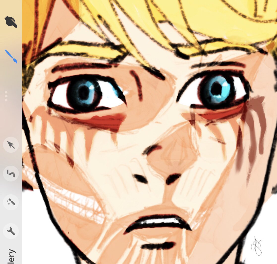 paintflail's tweet photo. still deciding whether or not i want to take this boy any further or if i’m done (not counting the background, which is obviously NOT done)…

🖌🤔

#fanart #fanartanime #ArminArlert #Armin #AttackOnTitan #AttackOnTitanFinalSeason https://t.co/jK6Zhvttgq