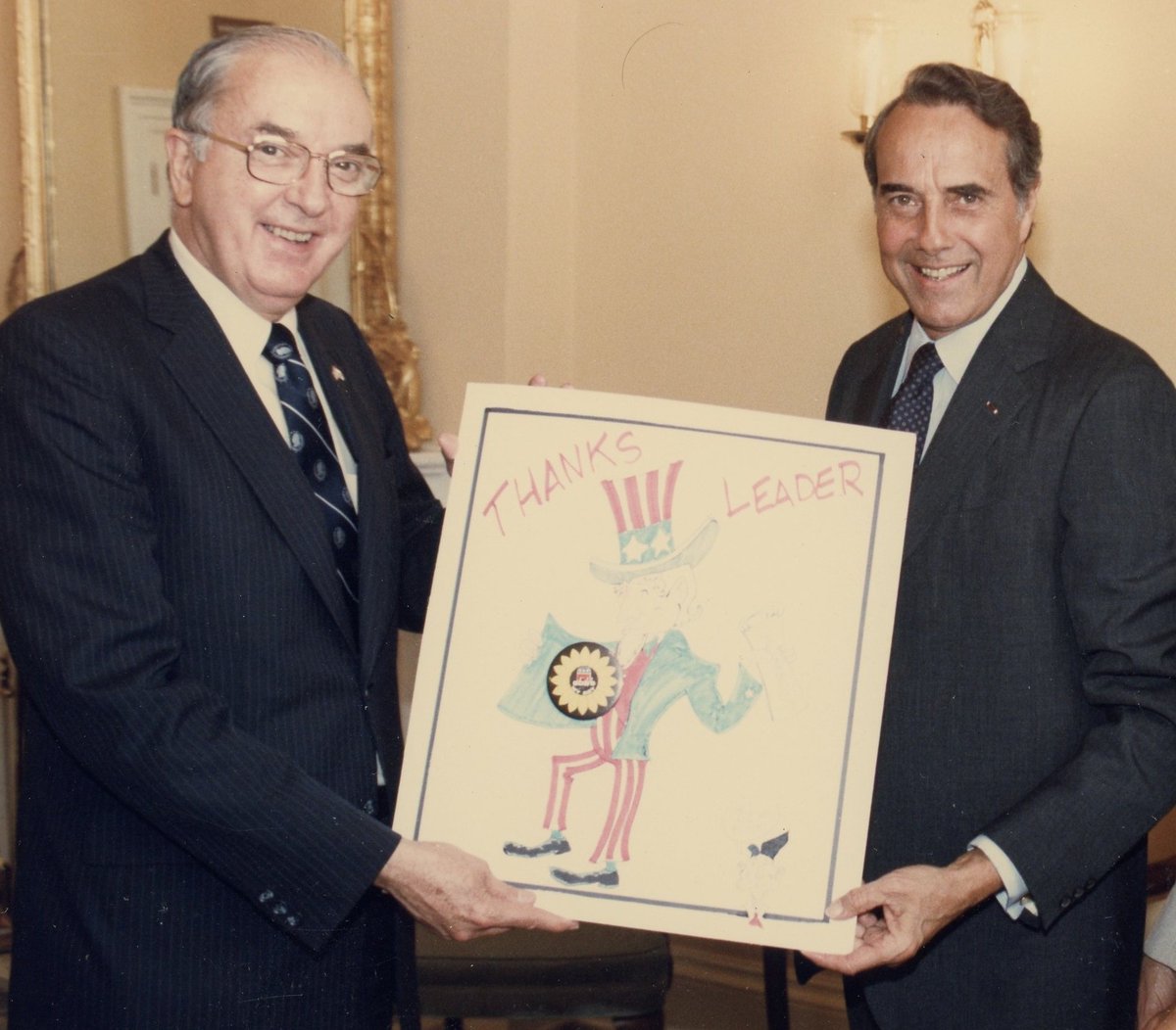 HelmsCenter's tweet photo. Sen. Helms had nothing but respect and admiration for Senator Dole. Prayers going out to Mrs. Dole &amp; the rest of the Dole family.

"I think history will show him to be one of the most effective Majority Leaders ever to manage the Senate." JH - 2007 #RememberingBobDole https://t.co/CqXbT2s7w1