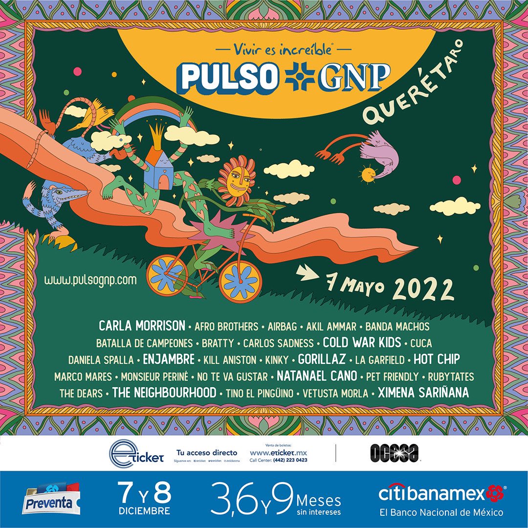 Una de las ciudades dónde más he disfrutado tocando es Querétaro (México), así que anunció este cartel del festival <a href="/PulsoGNP/">Festival Pulso GNP</a> con toda la ilusión!! 🤍 Nos vemos en mayo!