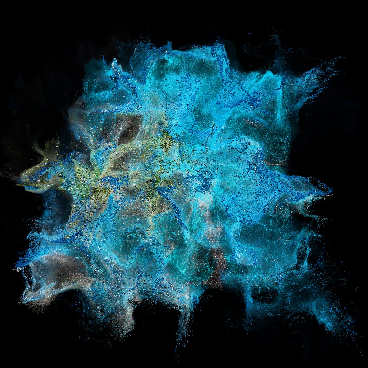 oma_eth's tweet photo. Ephemeral Aspects – AI Data Painting #02_10

200k+ satellite images trained with GAN algorithms and out image simulated with 2,000,000 real-time particles. 

Resolution: 5000 x 5000 px
Comes with museum-grade framed print.

#generativeart #generativenft #generarive #datanft https://t.co/1O9OXvASBd