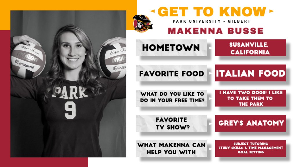 Say hi to one of our professional tutors/mentors, Makenna Busse 👋! She can help you with subject tutoring, study skills, time management and goal setting!