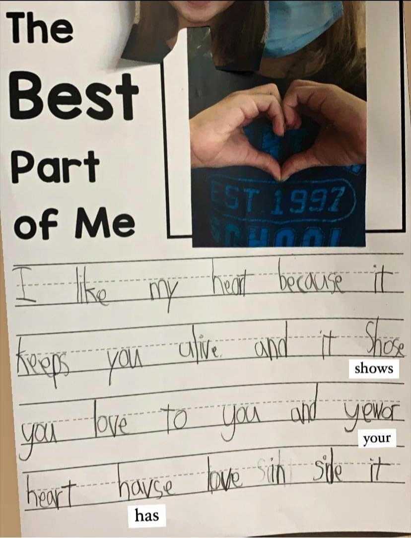 Wise words from a 7 year old and a daily reminder for us all — Your heart has love inside it. Share it with those around you! #teamBCSD <a href="/Team_BCSD/">Bakersfield City School District</a>  @DrCaliGrit