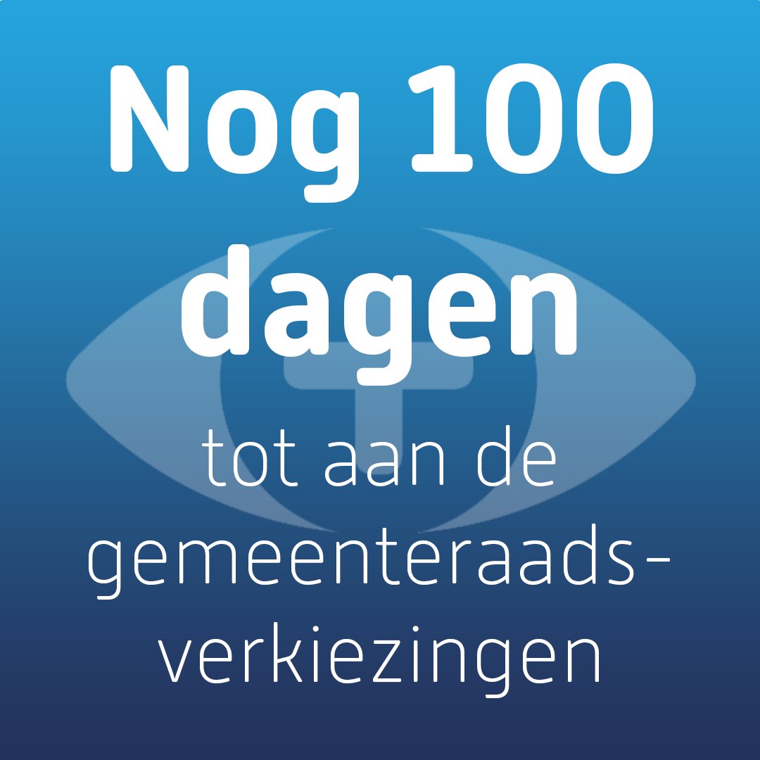 CUGroningen's tweet photo. Nog maar 100 dagen tot de gemeenteraadsverkiezingen! 

Wil jij bijdragen aan een gemeente met oog voor elkaar? 
Geef je op via christenuniegroningen@gmail.com en doe mee aan onze campagne! 💪🏻💙 #gemeentraadsverkiezingen #oogvoorelkaar https://t.co/Td0eyYFgBr