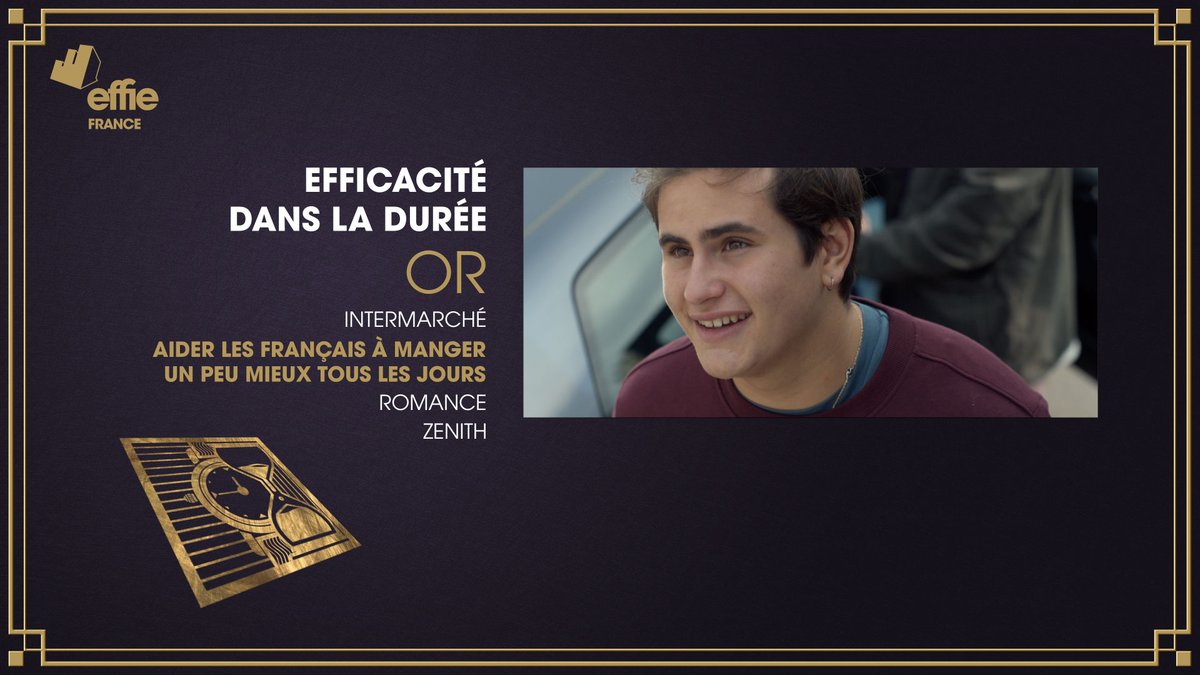 OR 🥇
Catégorie EFFICACITÉ DANS LA DURÉE | 🥇 Effie OR pour la campagne “Aider les français à manger un peu mieux tous les jours” pour <a href="/intermarche/">Intermarché</a> par <a href="/Romance_Agency/">Romance</a> <a href="/zenithfr/">Zenith France</a> #Effie2021 #EffieFrance