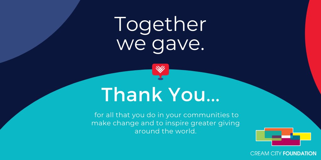 <a href="/CCFMKE/">CreamCityFoundation</a> would like to thank all who supported us for #GivingTuesday! Together we can continue to support #LGBTQ individuals in #Wisconsin.
