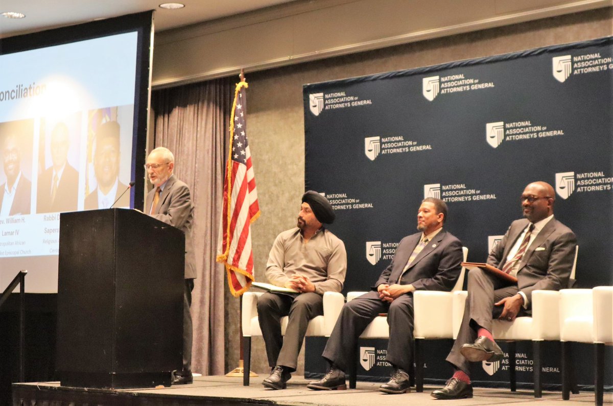 NatlAssnAttysGn's tweet image. #Faith leaders, @PardeepKaleka, @WilliamHLamarIV, @rabbisaperstein, and @talib_shareef, will discuss the power and opportunity that #reconciliation can bring to individuals, communities, and our country. #2021CapitalForum