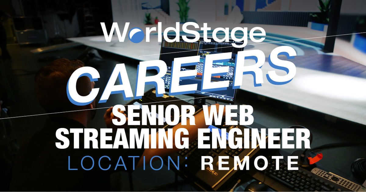 Senior Web Streaming Engineers Needed Join Our WorldStage Team! View open positions and apply directly at: worldstage.com/careers/ #TeamWorldStage #PeopleMakeTheDifference #Career #Jobs #TheUltimateResource