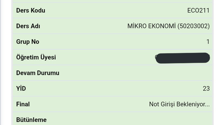 Benim alanım ekonomi