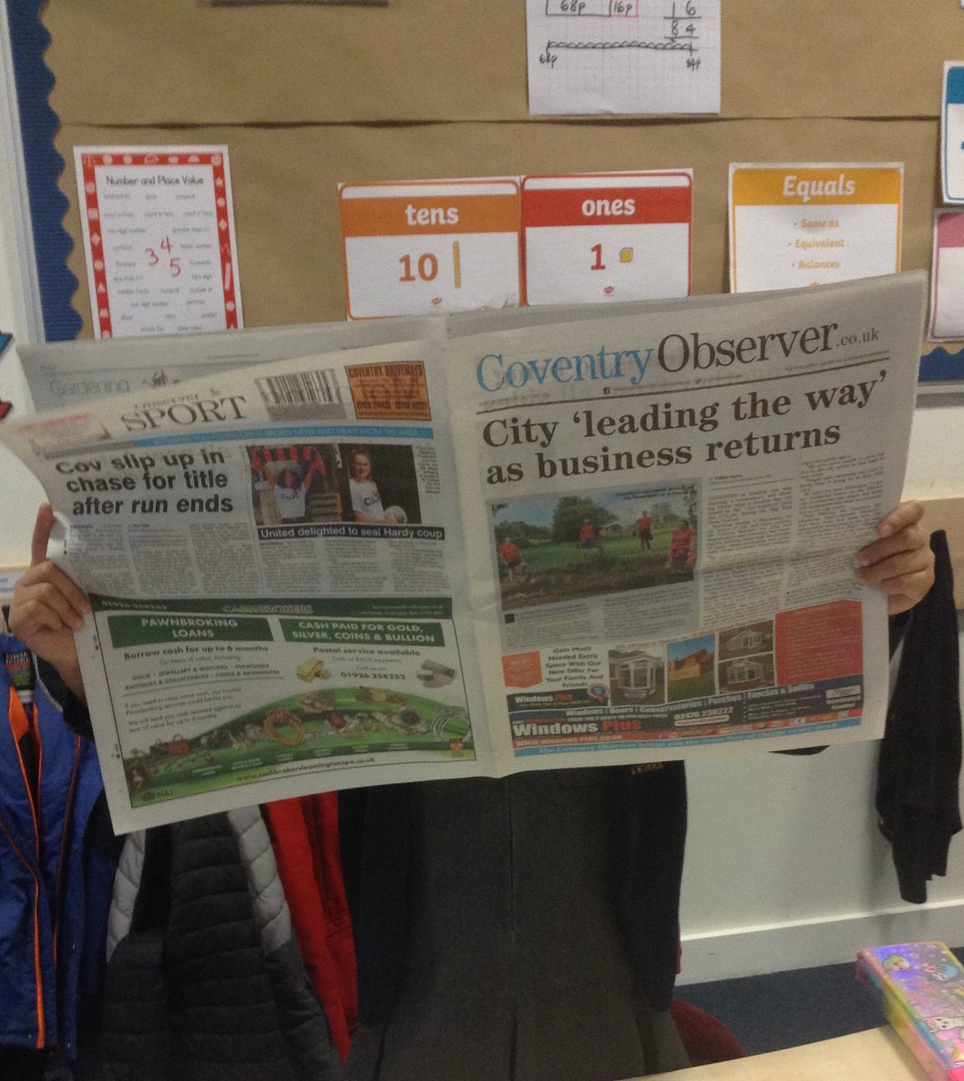 SevaSchool's tweet photo. Year Two reading the newspaper today to learn about newspaper reports.  We'll be writing our own articles about the Great Fire of London.  Look out for these next week. https://t.co/kR0v1QPctQ