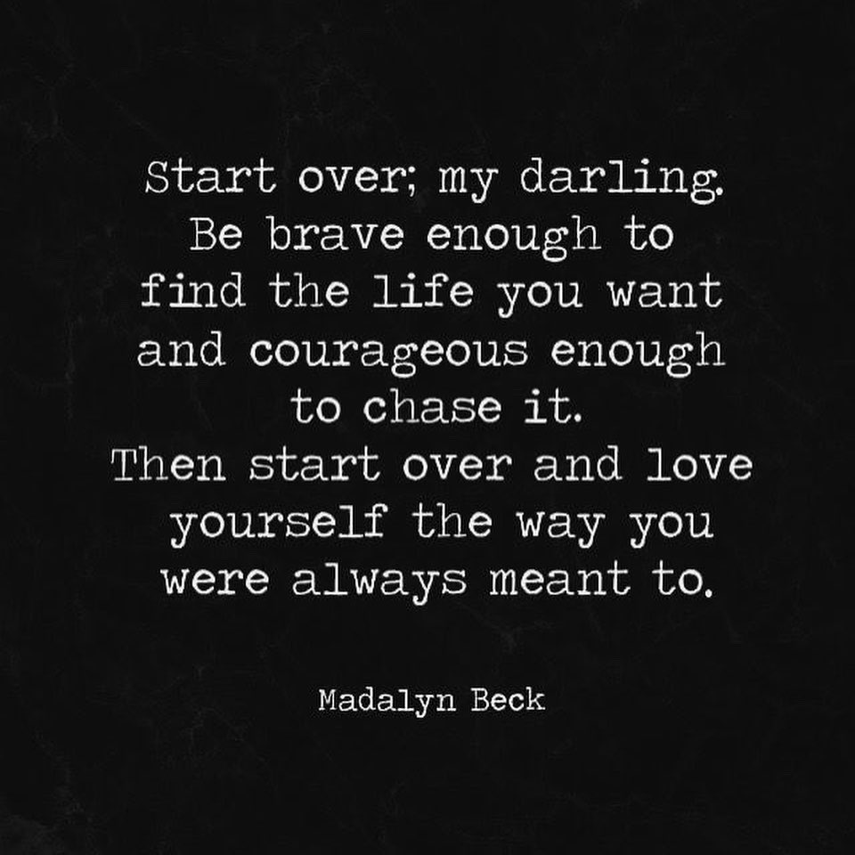 Starting over doesn’t mean you’re a failure. It’s takes courage to take the steps to start over. #MotivationalQuotes #startingover #showingup #newseason #lifeat40