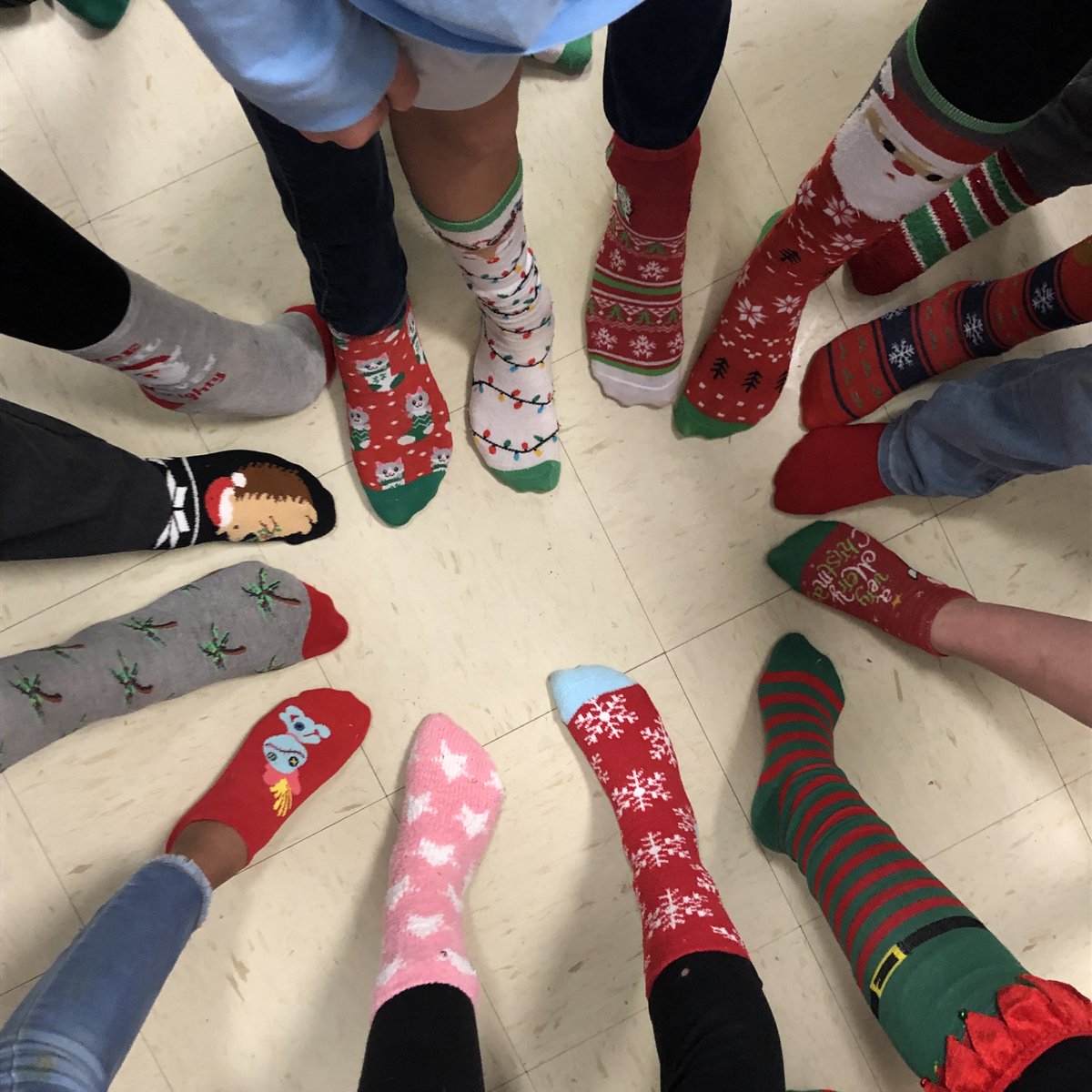 We had fun flaunting our favorite seasonal socks today at NWE!