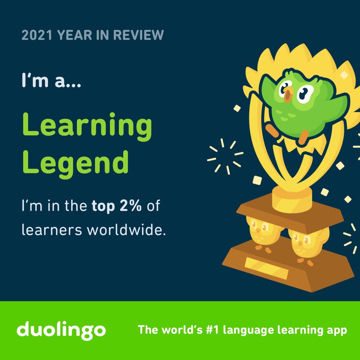 rbritto82's tweet photo. I’m a Learning Legend! What’s your Duolingo learner style? #Duolingo365 https://t.co/gzJTaMoAph