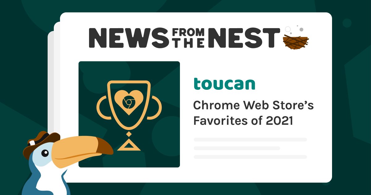 TaylorHarlow_'s tweet image. Big news from the Nest today 🚩

@JoinToucan is one of Google's Favorites of 2021 🐣🔥

So proud of this whole team and all the work they’ve done ❤️