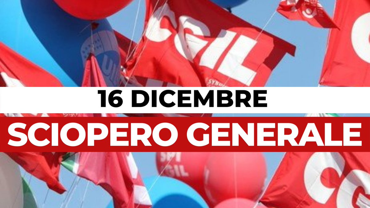 #16dicembre #sciopero generale #Cgil e <a href="/UILofficial/">Uil Nazionale</a> contro una #manovra insoddisfacente. Manifestazione nazionale a Roma con #MaurizioLandini e #PierpaoloBombardieri

👉 Per approfondire: facebook.com/75156169490976…

#CambiaManovra