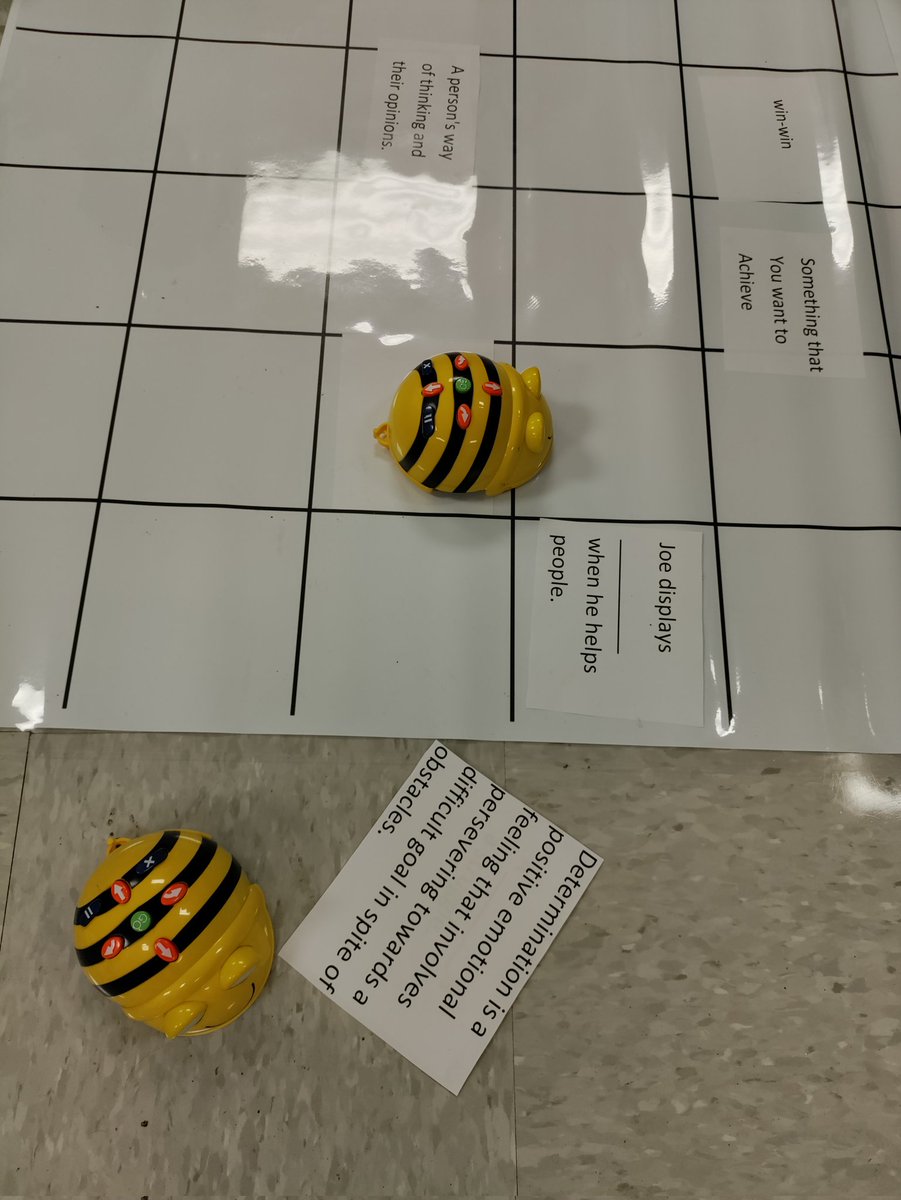 The students were working hard to code their BeeBots to find vocabulary terms, definitions, and sentences. #GMSbuzz #vision5 <a href="/glenview_middle/">Glenview Middle</a> <a href="/AndersonFive/">Anderson Five</a> <a href="/DrHarperA5/">Brenda Harper</a>