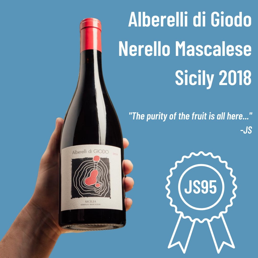 Alberelli di Giodo Nerello Mascalese Sicily 2018

JS95: “The purity of fruit is all here with strawberry, lemon-peel and floral undertones. Goes to cranberries. It’s medium -bodied with firm tannins and a bright, vivid and linear finish that keeps your palate clean” #firstbotttle