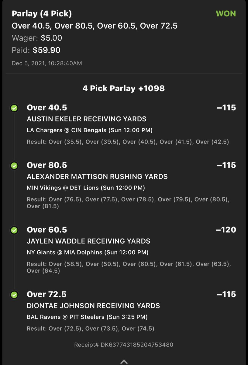 webacole's tweet photo. @SboyVip I could of sworn you had ekeler instead of carr whoops lol https://t.co/My0eSB7sjP