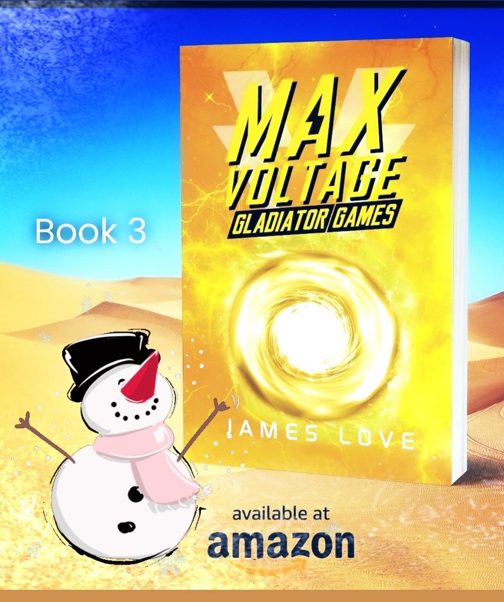 JamesLovesMGLit's tweet photo. 🚨Stocking Filler Alert!🚨
A snowman in the desert? It can only be⚡Max Voltage⚡my fun middle grade scifi series for kids aged 8-12.
https://t.co/DLfAqLpC2T
#maxvoltage #middlegrade #scifi #ChildrensBooks #mglit #StockingStuffer #Parents #kids #books #middlegradeseries https://t.co/vVDK6xZEHE