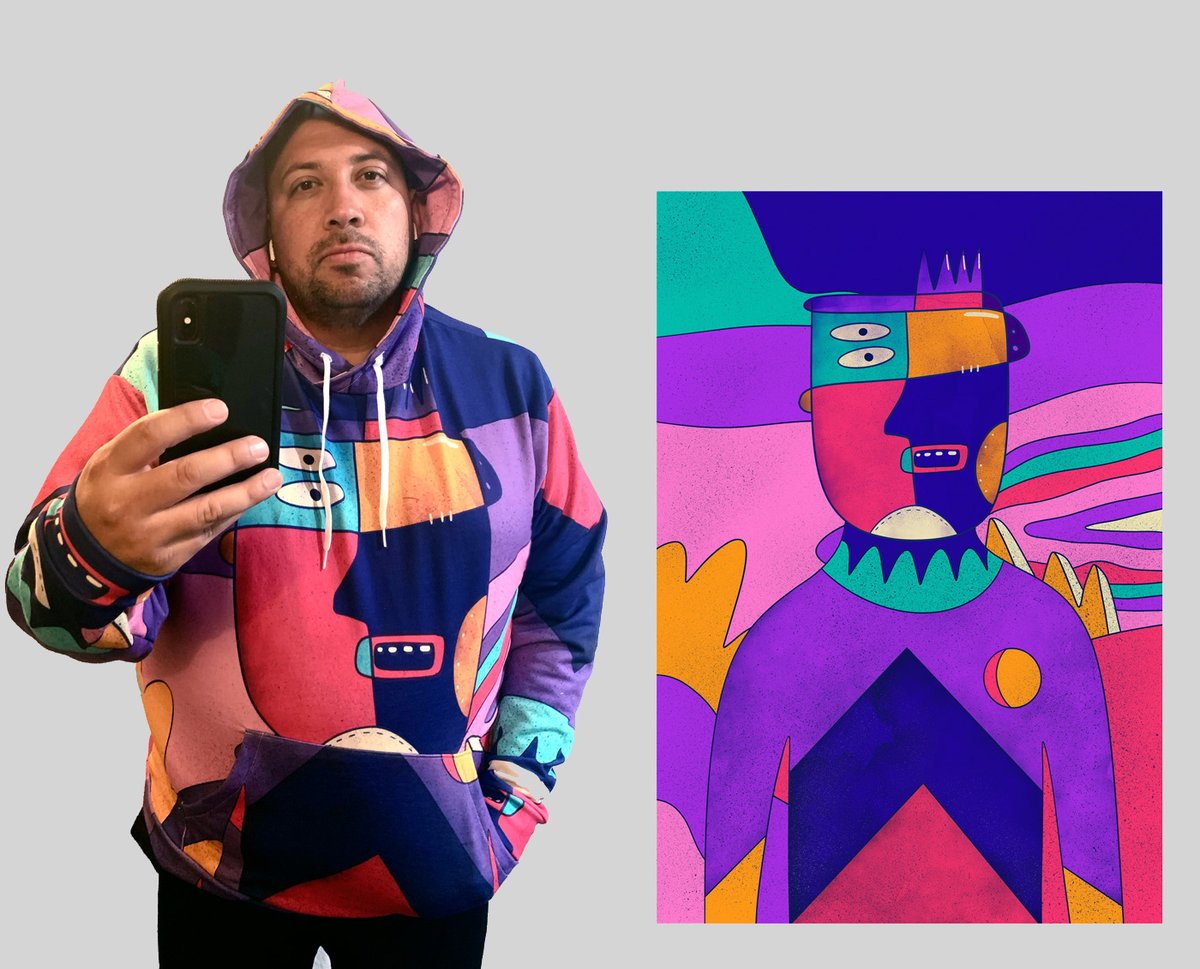love my <a href="/SuperlativeSS/">Superlative Secret Society</a> hoodie from @pdamianruiz! I may start buying NFT's solely based on how they'll look on IRL items! #welovetheart