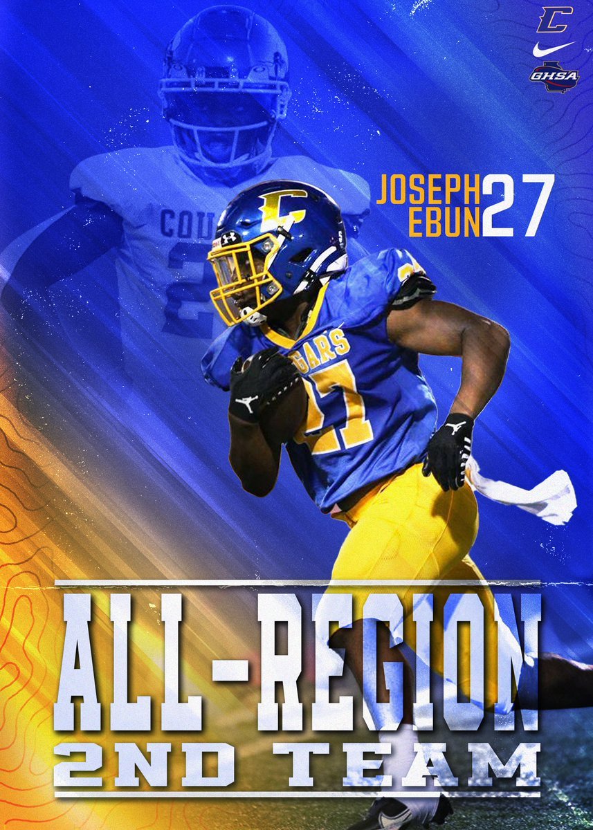 CoachMaloneFB's tweet photo. Congrats to 
@JosephEbun2 
@HoochFootball
 on being selected to the GHSA All-Region 7 6AAAAAA 2nd Team Offense. 
@HoochHappenings @HoochRecruits @Cougar_Captain 
#ToGodBeTheGlory
#AllRegion
#RecruittheHooch
#Allaboutthekids https://t.co/EVbHDmZjFh