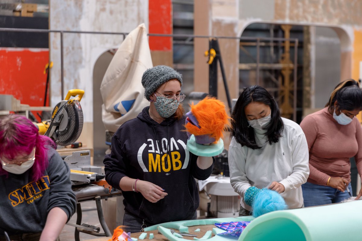 smithcollege's tweet photo. Scenes from Amy Hagen-Brown '22's Puppetry Workshop, which she organized and ran this semester for those interested in making muppets and puppets. https://t.co/XTjYMnyDGM