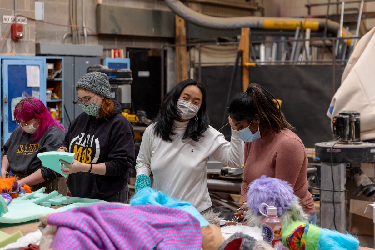 smithcollege's tweet photo. Scenes from Amy Hagen-Brown '22's Puppetry Workshop, which she organized and ran this semester for those interested in making muppets and puppets. https://t.co/XTjYMnyDGM