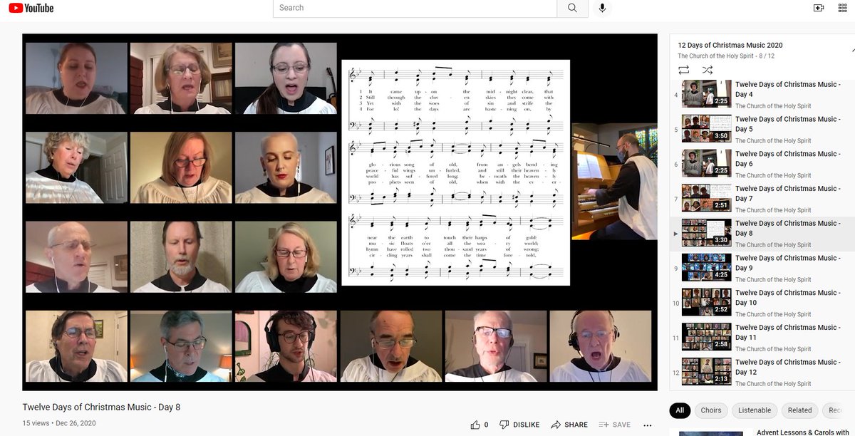 sbassill1's tweet photo. Enjoy Christmas songs from my church choir - recorded last December. The Church of the Holy Spirit. That's me in lower right.   https://t.co/BxzBJJjRB1 https://t.co/2mIzg5Kbfu