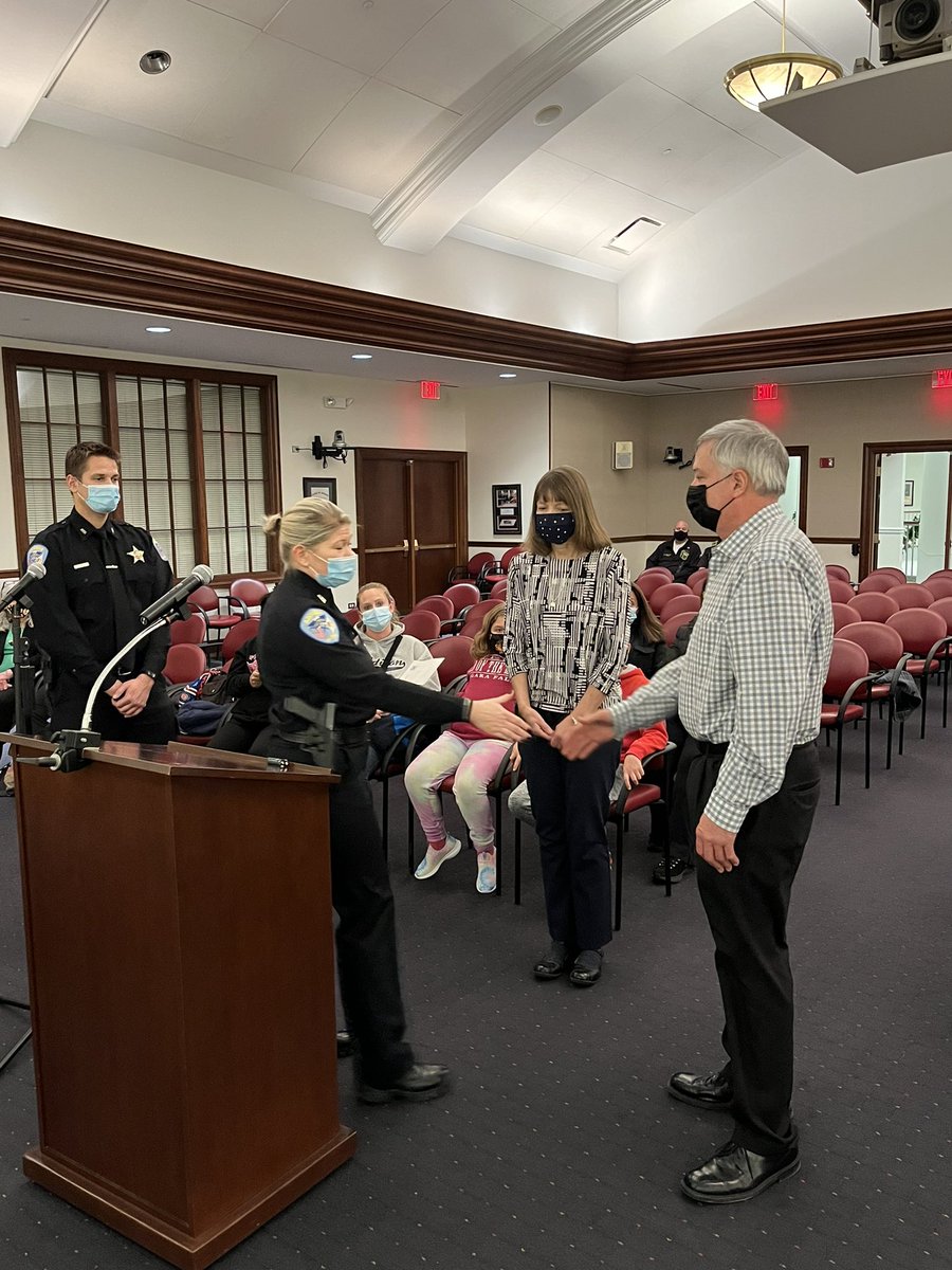 AddisonVillage's tweet image. At the Dec. 6 Village Board meeting Addison Police honored Don &amp;amp; Michelle Brown of Overton Chicago Gear, and SCARCE staff Kay McKeen and Beverly Jaszczurowski for their donations in support of the “Shop With a Hero” event. Thank you from the Village of Addison! #addisonadvantage