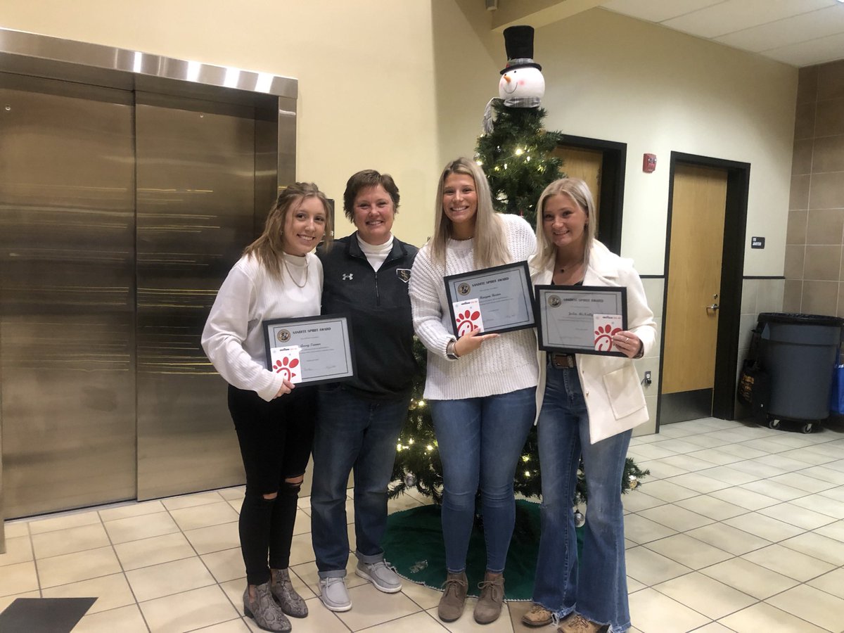 Our 3 All-Staters were recognized at the School Board Meeting, and received the Sandite Spirit Award!! 💛🖤 #goldrush