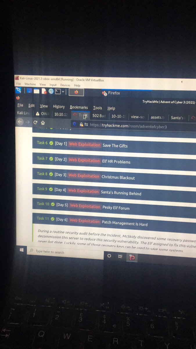 bankoncyber's tweet image. Day 6 wow , still need to go back and stick my eyes on day 6  . I couldn’t do a walkthrough on day 4 , day 4 want to mess me up #AdventofCyber2021